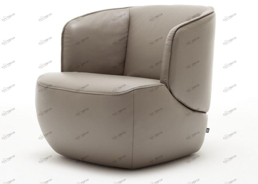 Rolf Benz Кожаное кресло с подлокотниками sun-id-1458144