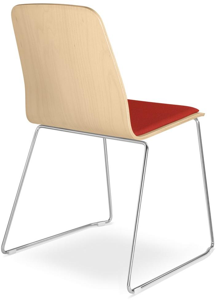 LD Seating Деревянное кресло для конференций с салазками и интегрированной подушкой Sunrise 151-k-n4 - Вид №3