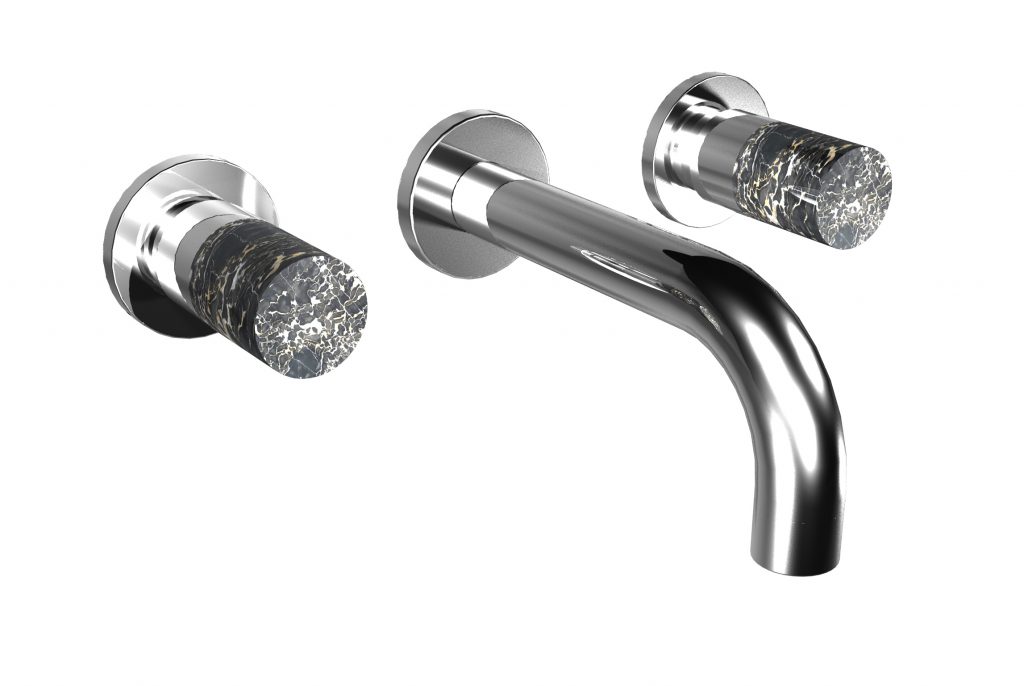 40538 / 1A-2A Смеситель для раковины настенный, 160-220 мм. носик со встроенными соединениями. Bongio Aqua 40538/1A-2A