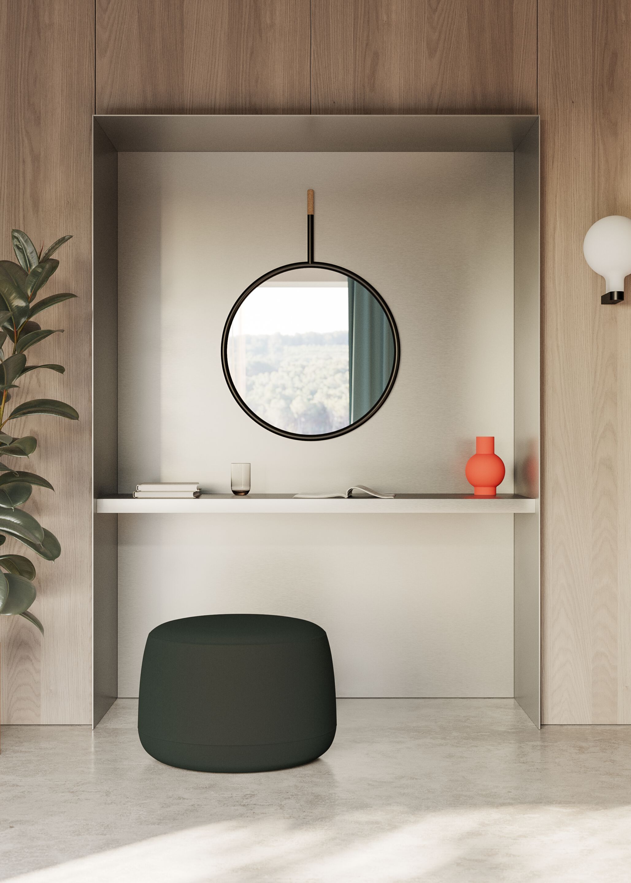 Настенное зеркало в рамке Omelette Editions HANG ARCH-00109443 - Вид №2