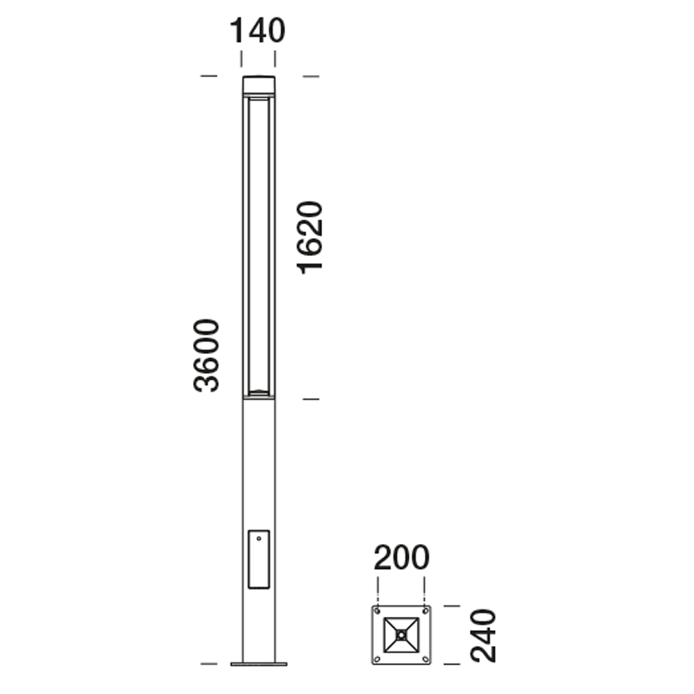 5034664 Уличное освещение  Platek T4  T4 h. 3600 mm - LED 4000K - Вид №6