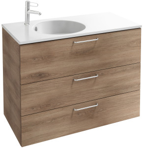 EB2534-R5-NR4 Тумба под столешницу 100 см, 3 ящика, хромированная ручка JACOB DELAFON ODÉON RIVE GAUCHE