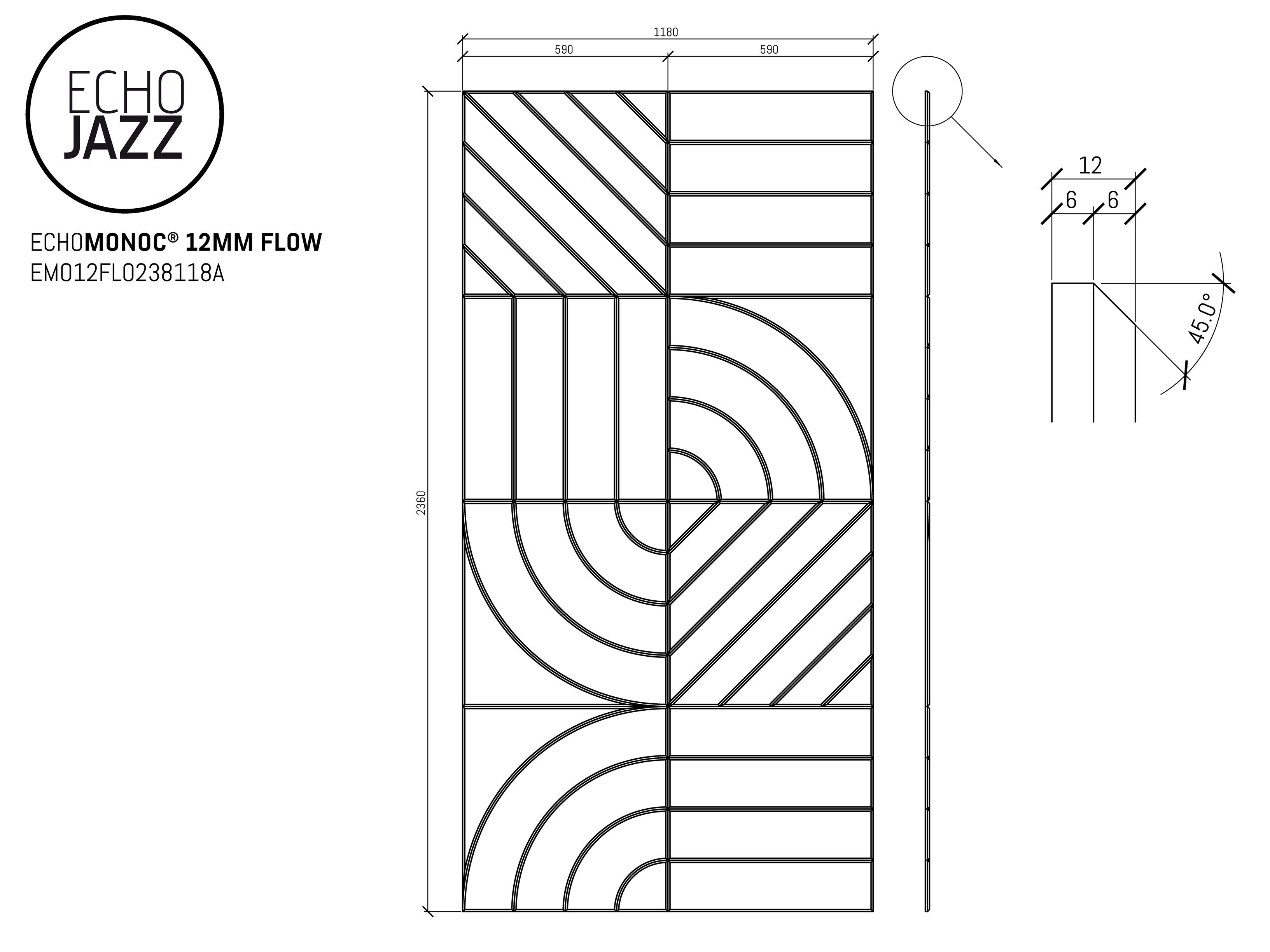 ПЭТ акустическая панель ECHOJAZZ ECHOMONOC® ARCH-00076162 - Вид №11