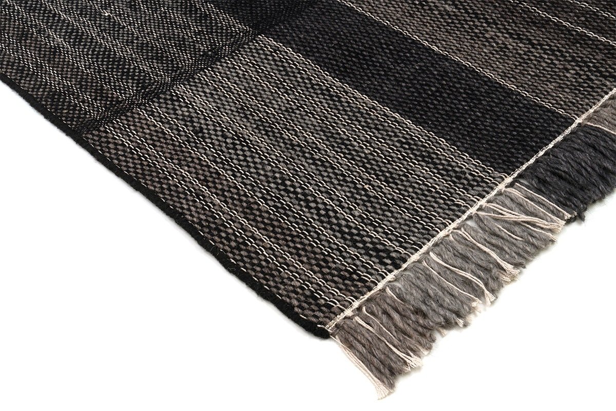 Ковер прямоугольный цвет черно-серый 300х200 см Norton Black Gray CARPETDECOR ДИЗАЙНЕРСКИЕ, HANDMADE 00-3893117 Серый;черный  - Вид №1