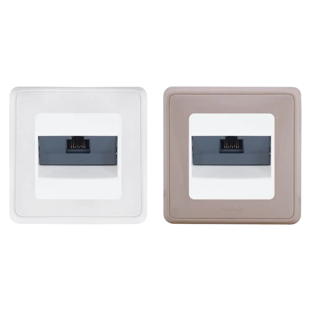 Розетка компьютерная встраиваемая Legrand Cariva RJ45 UTP cat 6 цвет белый 11648566 STLM-2029604 - Вид №1