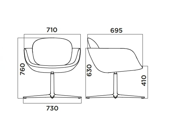 Тканевое кресло с подлокотниками Infiniti Peb ARCH-00076886 - Вид №5