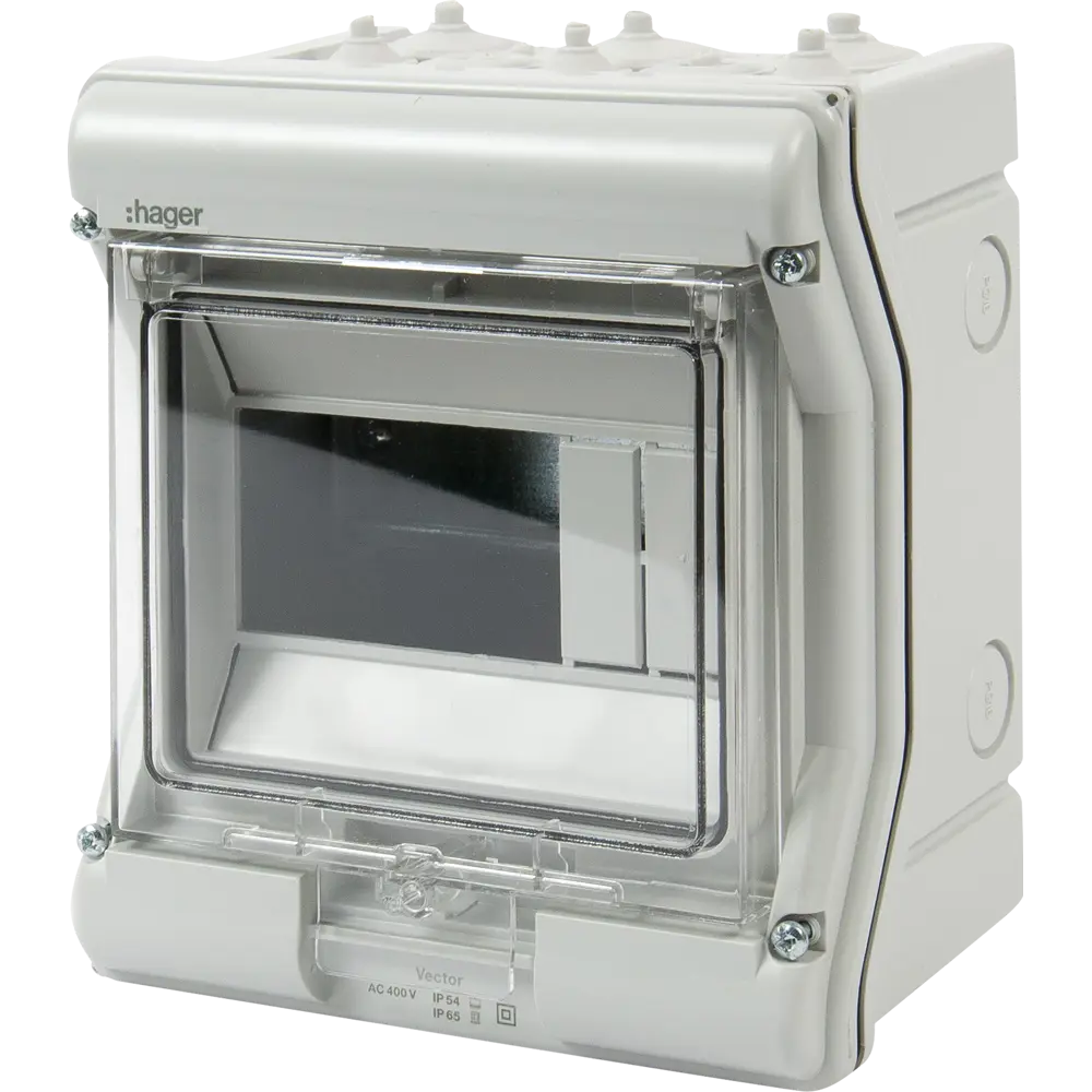 Щит распределительный навесной Hager Vector VS106TD 6 модулей IP65 пластик STLM-2062200