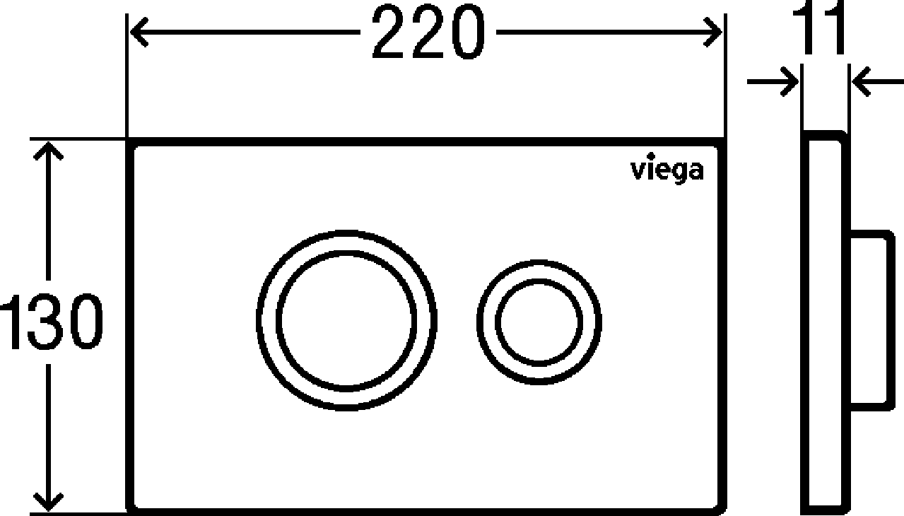 Viega Выставочный образец панели смыва Prevista для унитаза 8631.19 (774301) 774 301 - Вид №3