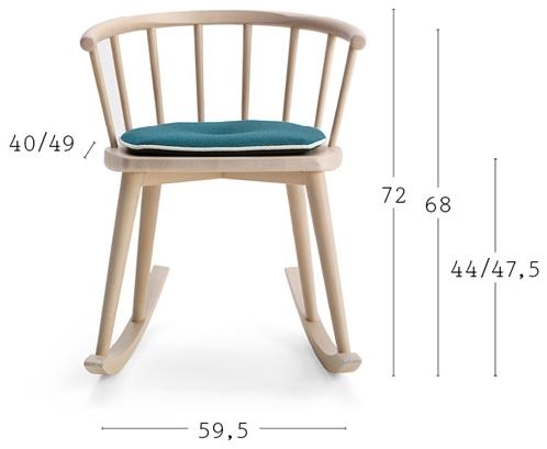 Billiani Кресло-качалка из бука W. 608 - Вид №6