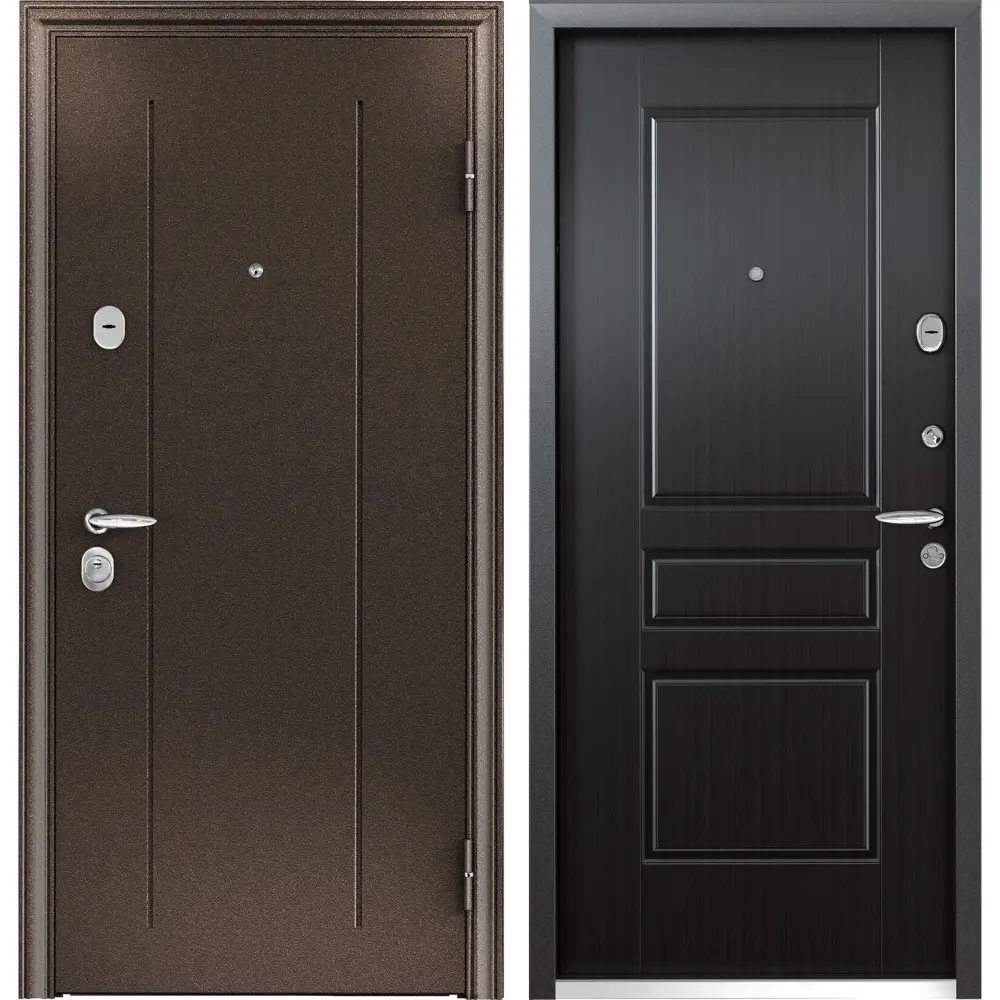 Дверь входная металлическая Контроль Хит, 950 мм, правая, цвет венге TOREX STLM-2158240