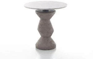 Gervasoni Круглый бетонный стол со столешницей из каррарского мрамора Gervasoni outdoor