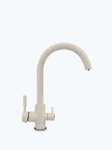 627680 Смеситель кухонный "Элара Дуо" в тон мойки Polygran