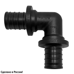 Угловой фитинг РОСТерм 90° PPSU 25 мм для систем отопления и водоснабжения 82107726