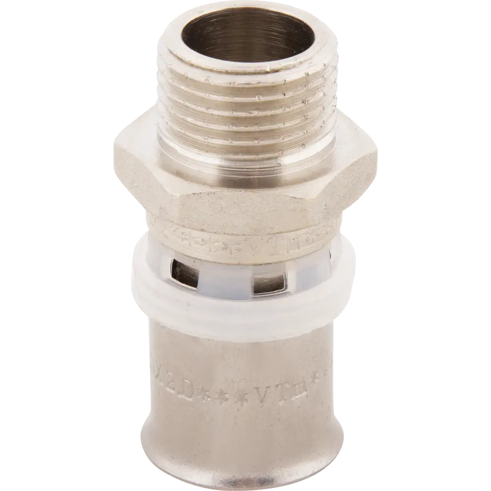 Муфта комбинированная Valtec 1/2"x20 мм НР никелированная латунь VTM.201.N.002004 15474321 STLM-2164160 