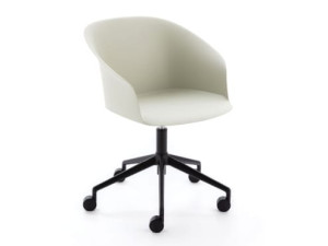 Вращающееся офисное кресло из полипропилена с колесами