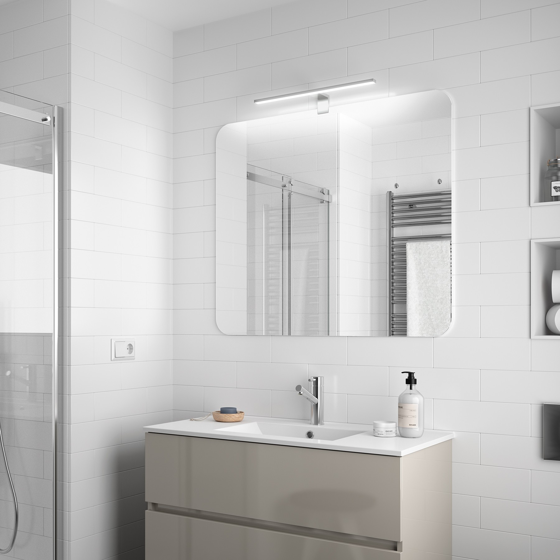 20734 SALGAR Зеркало ROTA 1000 1000 x 800 мм  - Вид №1