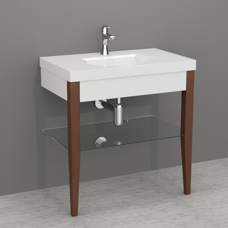 918601 Напольная раковина стоящая прямоугольная Kerasan 