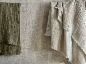 Льняной плед