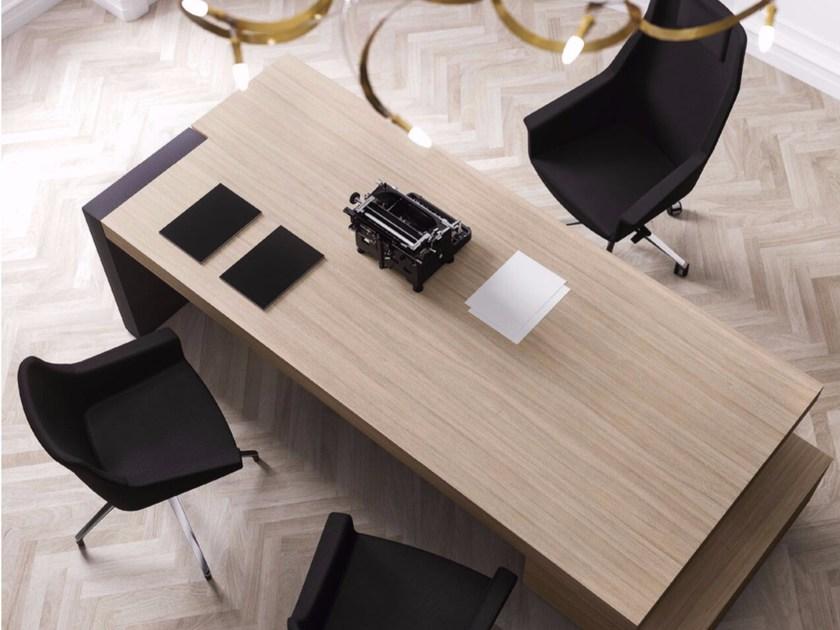 Las Mobili Прямоугольный письменный стол с ящиками и встроенной полкой Jera sun-id-1411935 - Вид №3