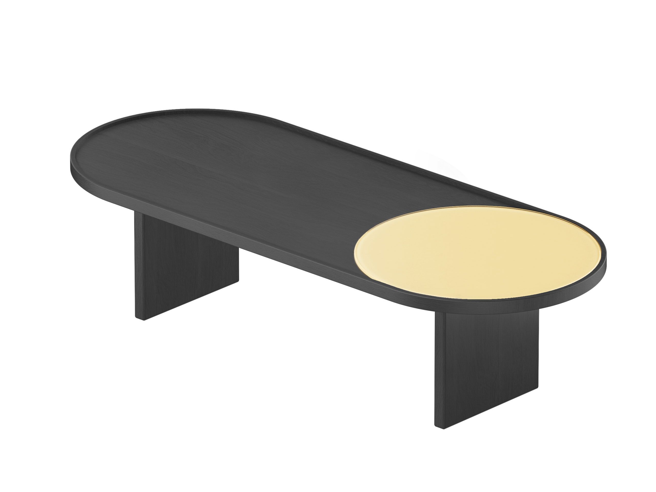 Овальный журнальный столик из дерева и стекла Noah Living Piet ARCH-00144652 - Вид №4