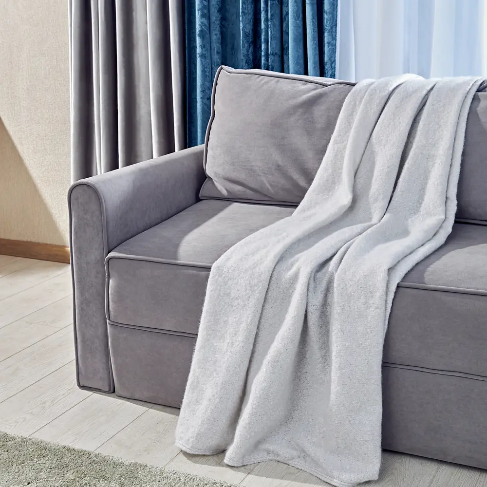 Плед Yesenia 150x200 см махровая ткань цвет серый 87901833 STLM-2112865 СТОЛИЦА ТЕКСТИЛЯ - Вид №3