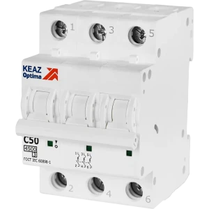 Автоматический выключатель КЭАЗ Opti Din BM63 3P 50А для надежной защиты электросети 89206642
