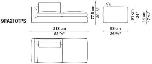 B&B Italia Модульный угловой диван из ткани Richard sun-id-1472345 - Вид №22