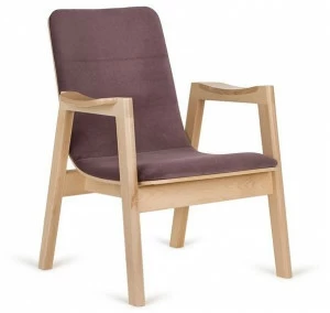 Paged Кресло с обивкой из ткани с подлокотниками Dub