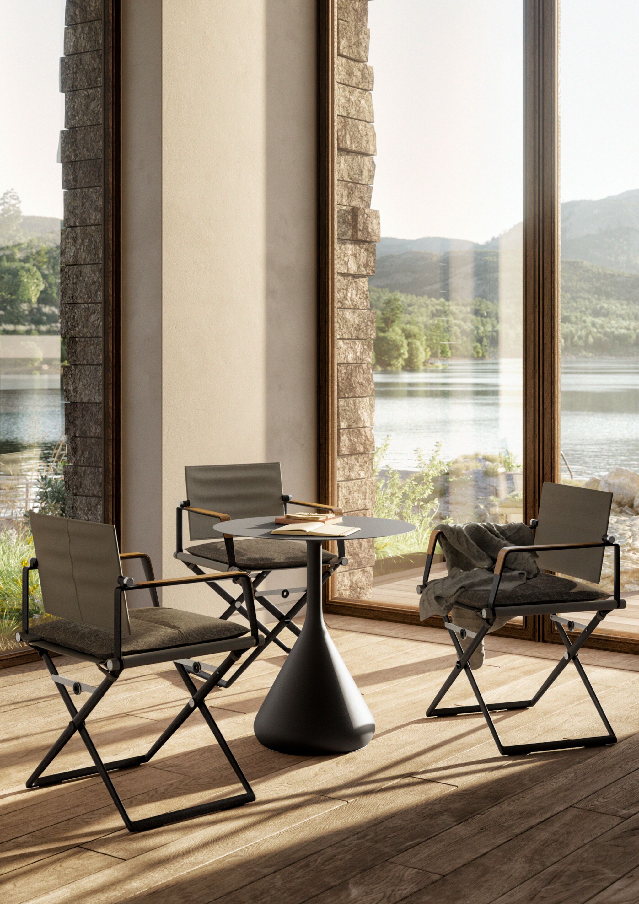 Круглый керамический садовый стол с верхней частью HPL DEDON SATELLITE ARCH-00130468 - Вид №12