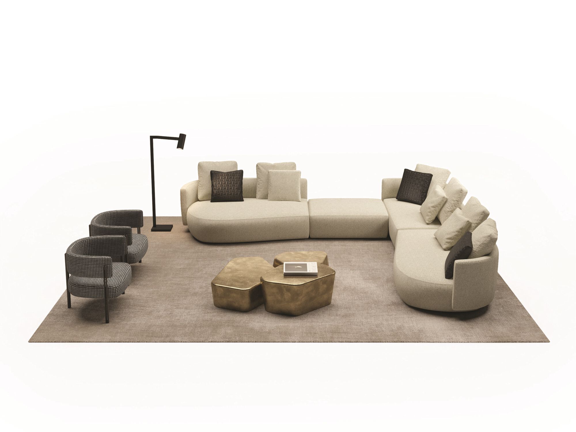 Модульный тканевый диван MisuraEmme Rosè ARCH-00066839 - Вид №5