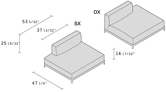 Alias Модульный диван из ткани Aluzen soft P45 - Вид №3