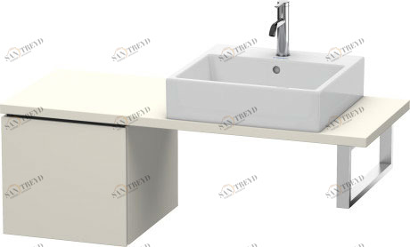 LC582109191 Шкафчик для компактной консоли L-Cube #LC5821 420 x 477 мм Серо-коричневый декор Duravit