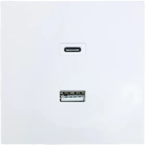 Розетка Lezard Zima с USB Type-C и классическим портом для современной зарядки 89398370