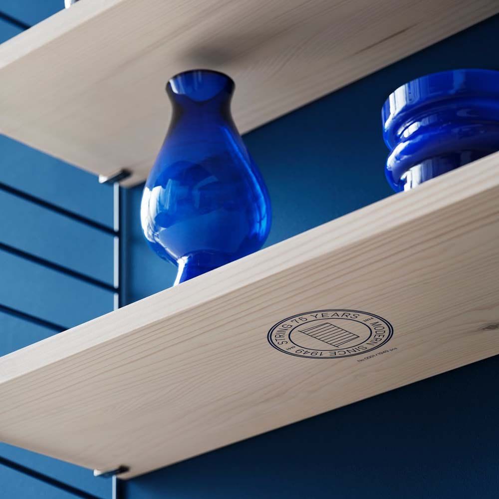 Книжный шкаф из стали с порошковым покрытием и твердой сосны In Stock String Furniture ARCH-00044494 - Вид №2