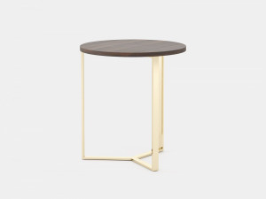 Круглый деревянный журнальный столик