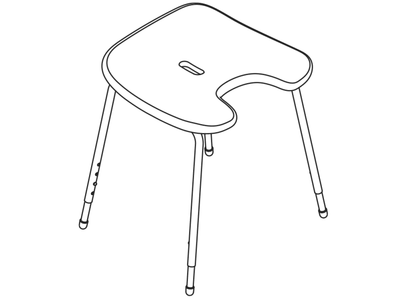 802.51.32040 Табурет для душа основной HEWI Sitzen  - Вид №5