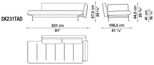 B&B Italia Модульный тканевый диван Saké sun-id-1382720 - Вид №21