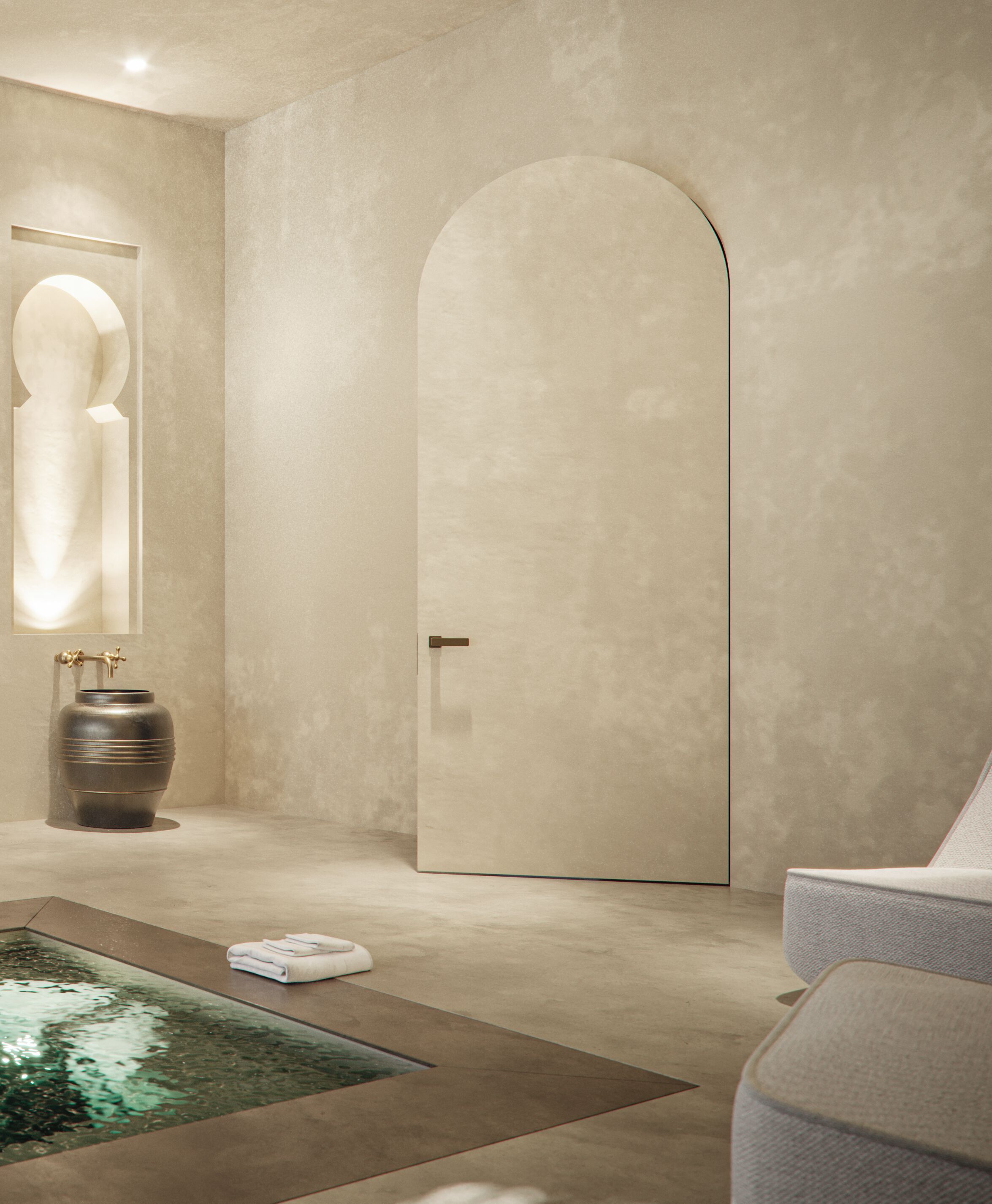 Распашная стена заподлицо двери Linvisibile Linvisibile Alba ARCH-00006386