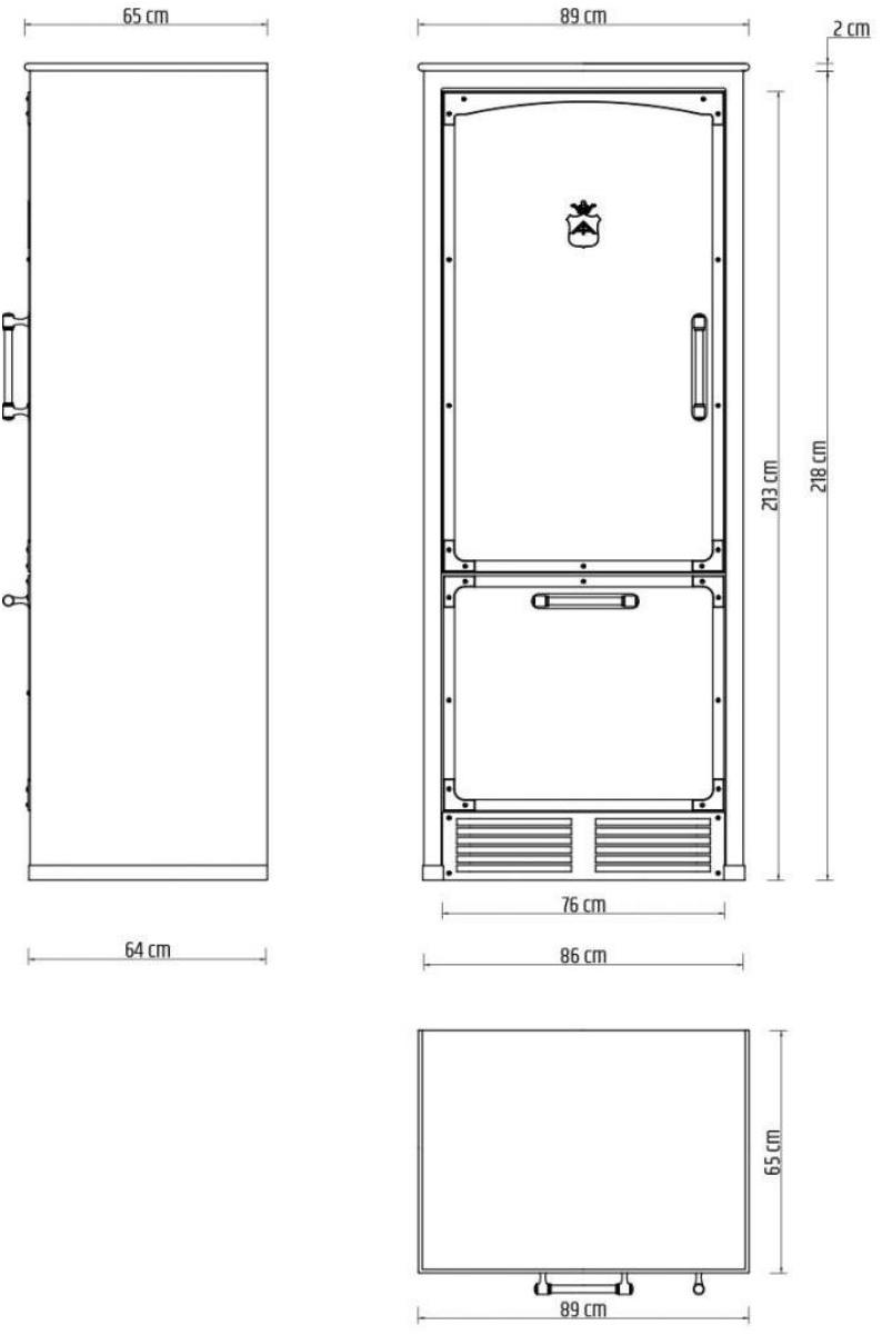 Officine Gullo Двухдверный комбинированный холодильник класса а ++ sun-id-1435523 - Вид №1