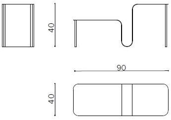 True Design Стол из листового металла с журнальной стойкой Wave Wat000 - Вид №7