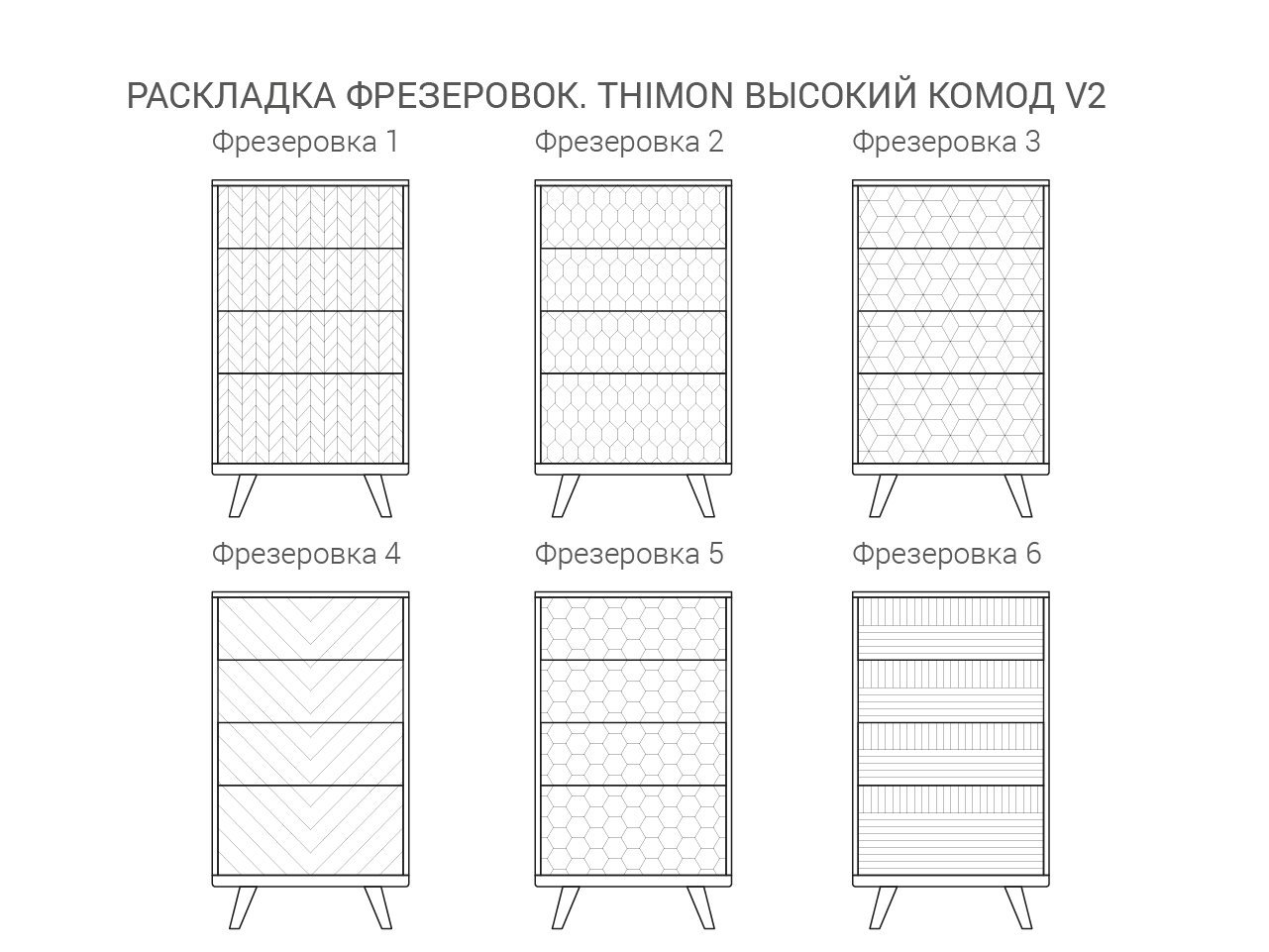 Комод высокий серый Thimon THE IDEA ДИЗАЙНЕРСКИЕ, КОМОДЫ THIMON 210007 Серый  - Вид №2