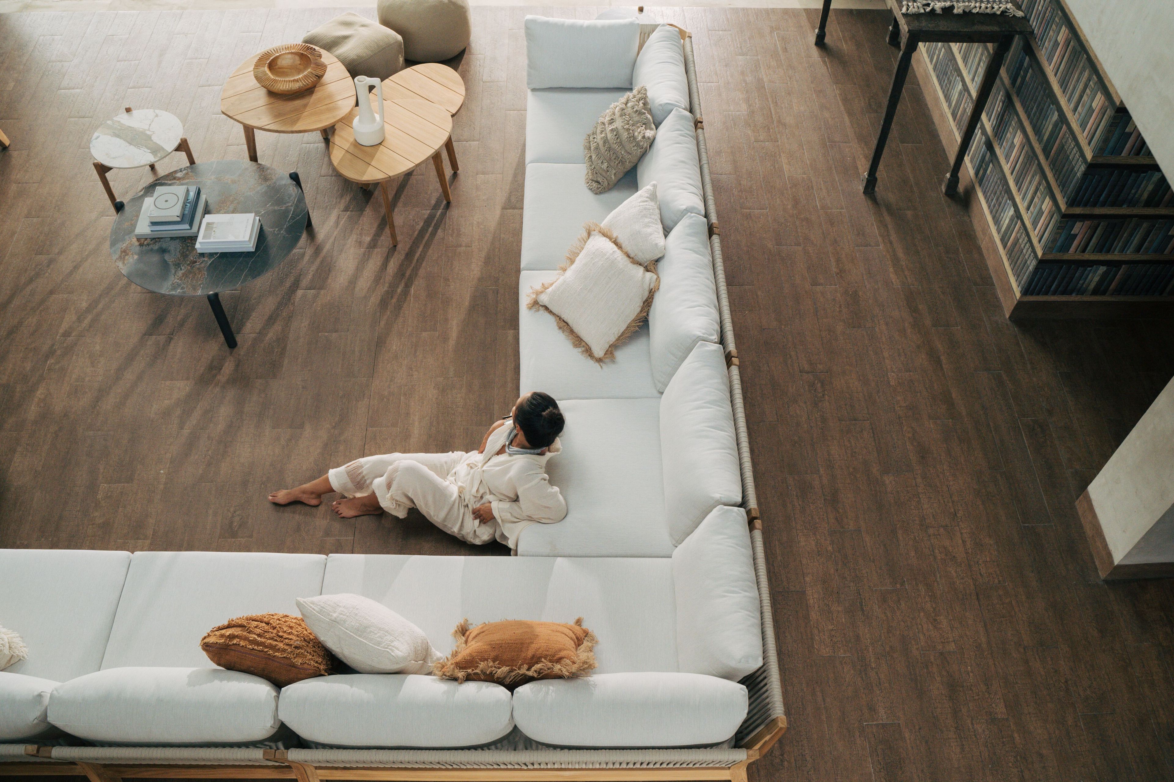 Алюминиевый круглый низкий садовый столик с керамогранитом cbdesign Stylo ARCH-00124193 - Вид №7