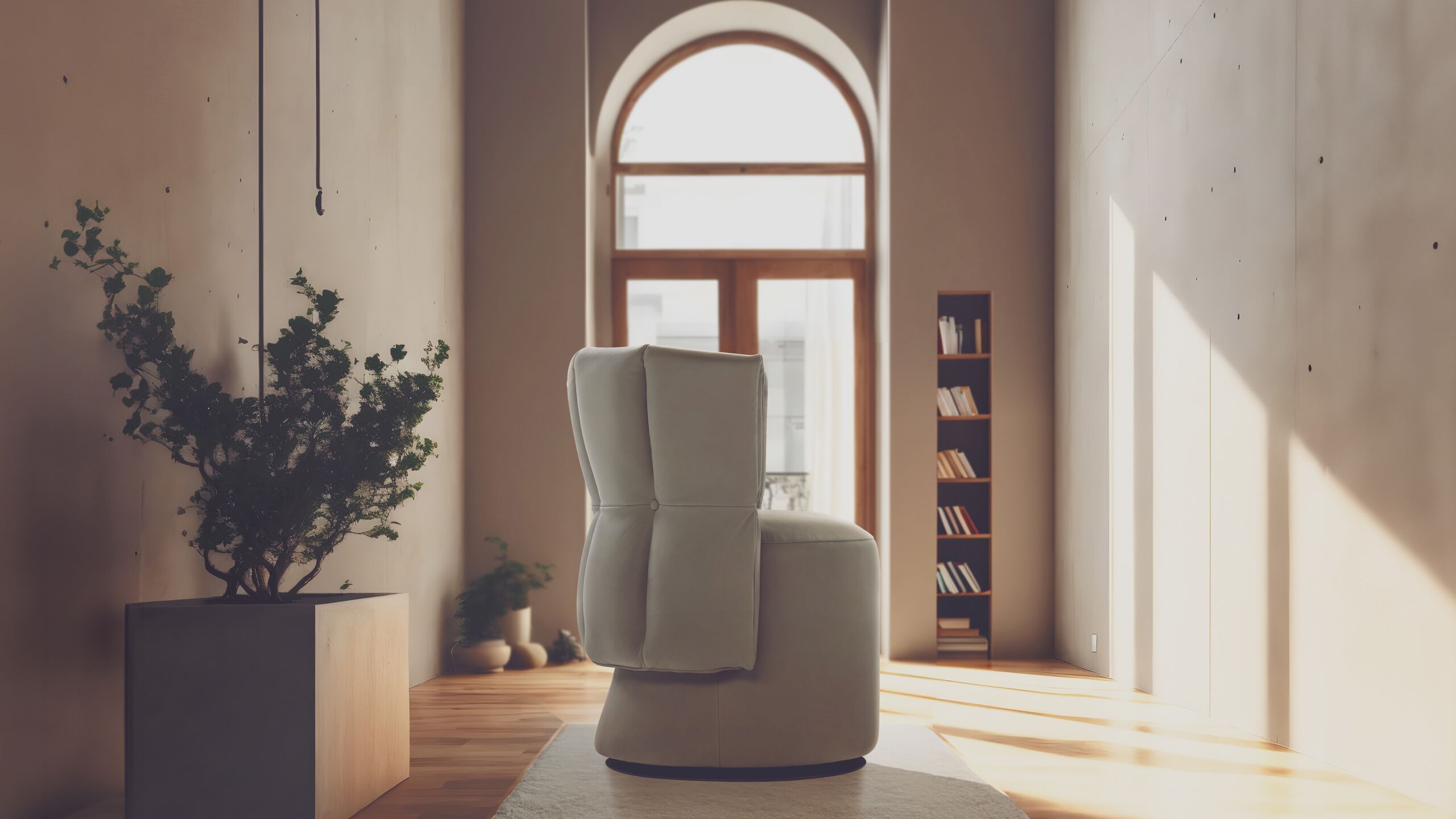 Кожаное вращающееся кресло Calia Italia Superior ARCH-00066216 - Вид №7