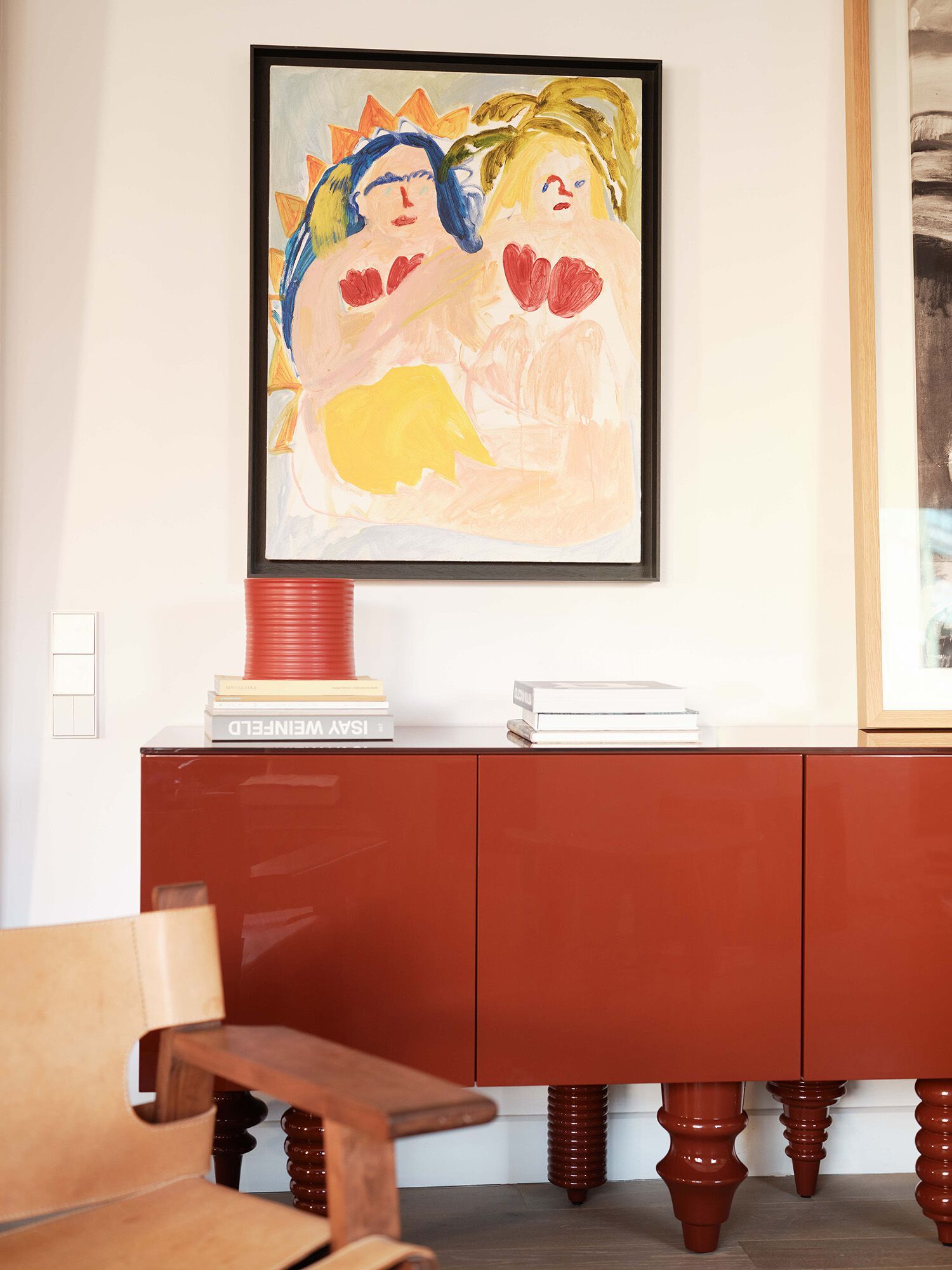 Шкаф из лакированного МДФ с распашными дверями BD Barcelona Multileg ARCH-00089777 - Вид №5