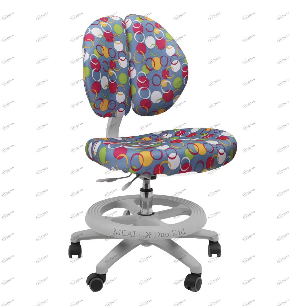 Кресло детское на колесиках синее с кольцами Duo-Kid Small MEALUX  00-3947277 Синий Santreyd 