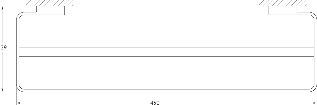 831145A Штанга для полотенца двойная 45 cm ARTWELLE Regen - Вид №1