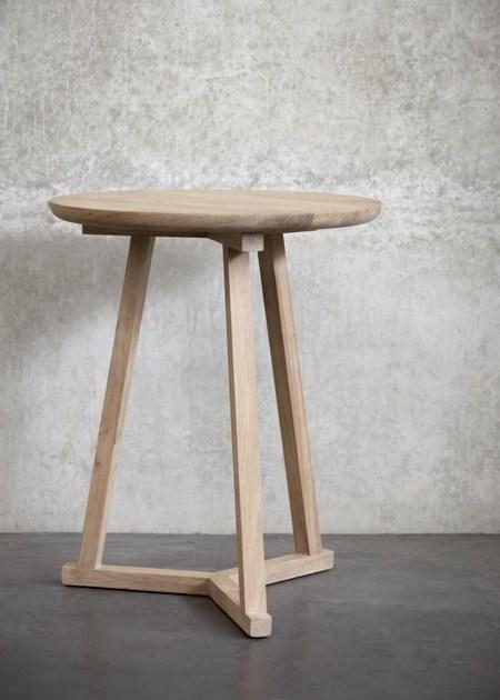 Ethnicraft Табурет / журнальный столик из массива дерева Oak tripod table 50508 - 50509 - Вид №4