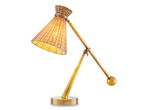Светодиодная настольная лампа из ротанга