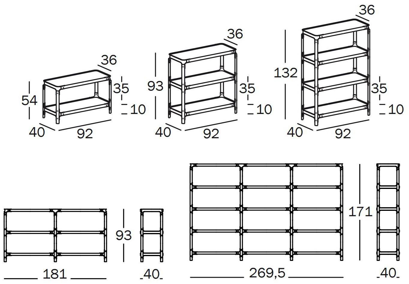 Magis Модульный двухсторонний книжный шкаф из дерева Steelwood sun-id-1456655 - Вид №3