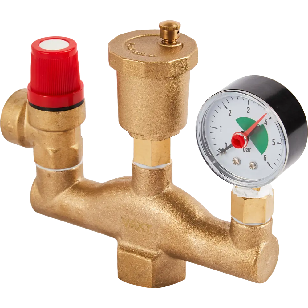 Группа безопасности Santreyd Vaxt для систем отопления с манометром 87503357 STLM-0074181